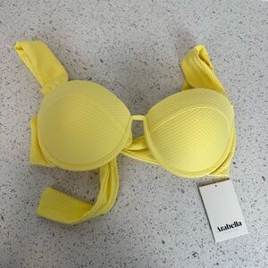 NWT Arabella London The Modern Bustier Bra Women's Size Medium Sunbeam yellow